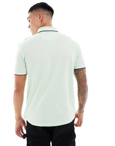 BOSS Green Paddy tipped polo shirt green