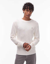 Load image into Gallery viewer, Tommy Hilfiger tipped crew neck jumper off white