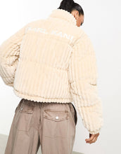 Load image into Gallery viewer, Karl Kani retro cropped puffer jacket beige corduroy