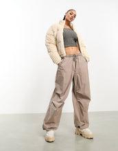 Load image into Gallery viewer, Karl Kani retro cropped puffer jacket beige corduroy