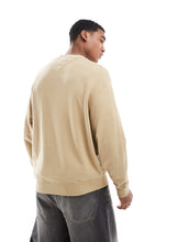 Load image into Gallery viewer, Tommy Jeans tonal varsity sweatshirt beige
