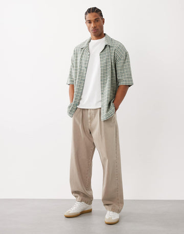 ONLY & SONS relaxed fit shirt small green check