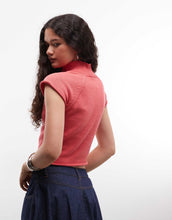 Load image into Gallery viewer, Reclaimed Vintage button through tank raspberry