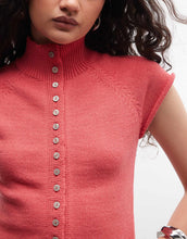 Load image into Gallery viewer, Reclaimed Vintage button through tank raspberry