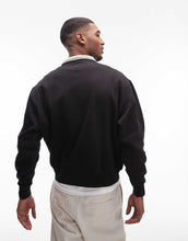 Load image into Gallery viewer, Tommy Jeans linear logo half zip sweatshirt black