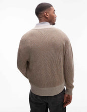 Load image into Gallery viewer, Tommy Jeans badge logo knitted two tone cardigan brown