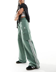 adidas Originals 3 stripe cargo pants khaki