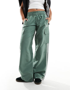 adidas Originals 3 stripe cargo pants khaki