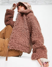 Load image into Gallery viewer, UGG Maeve sherpa zip up jacket chestnut