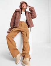 Load image into Gallery viewer, UGG Maeve sherpa zip up jacket chestnut