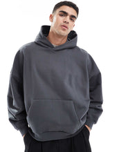 Load image into Gallery viewer, DESIGN premium oversized hoodie 400gsm washed black