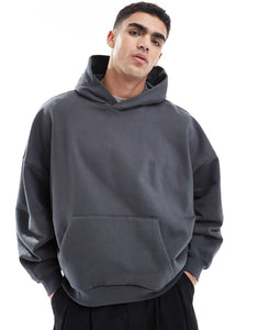 DESIGN premium oversized hoodie 400gsm washed black