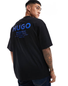 HUGO Blue nalono relaxed fit t-shirt black