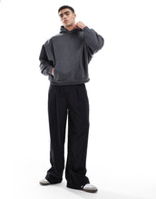 Load image into Gallery viewer, DESIGN premium oversized hoodie 400gsm washed black