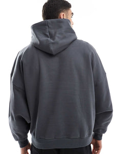 DESIGN premium oversized hoodie 400gsm washed black