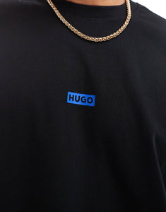 HUGO Blue nalono relaxed fit t-shirt black