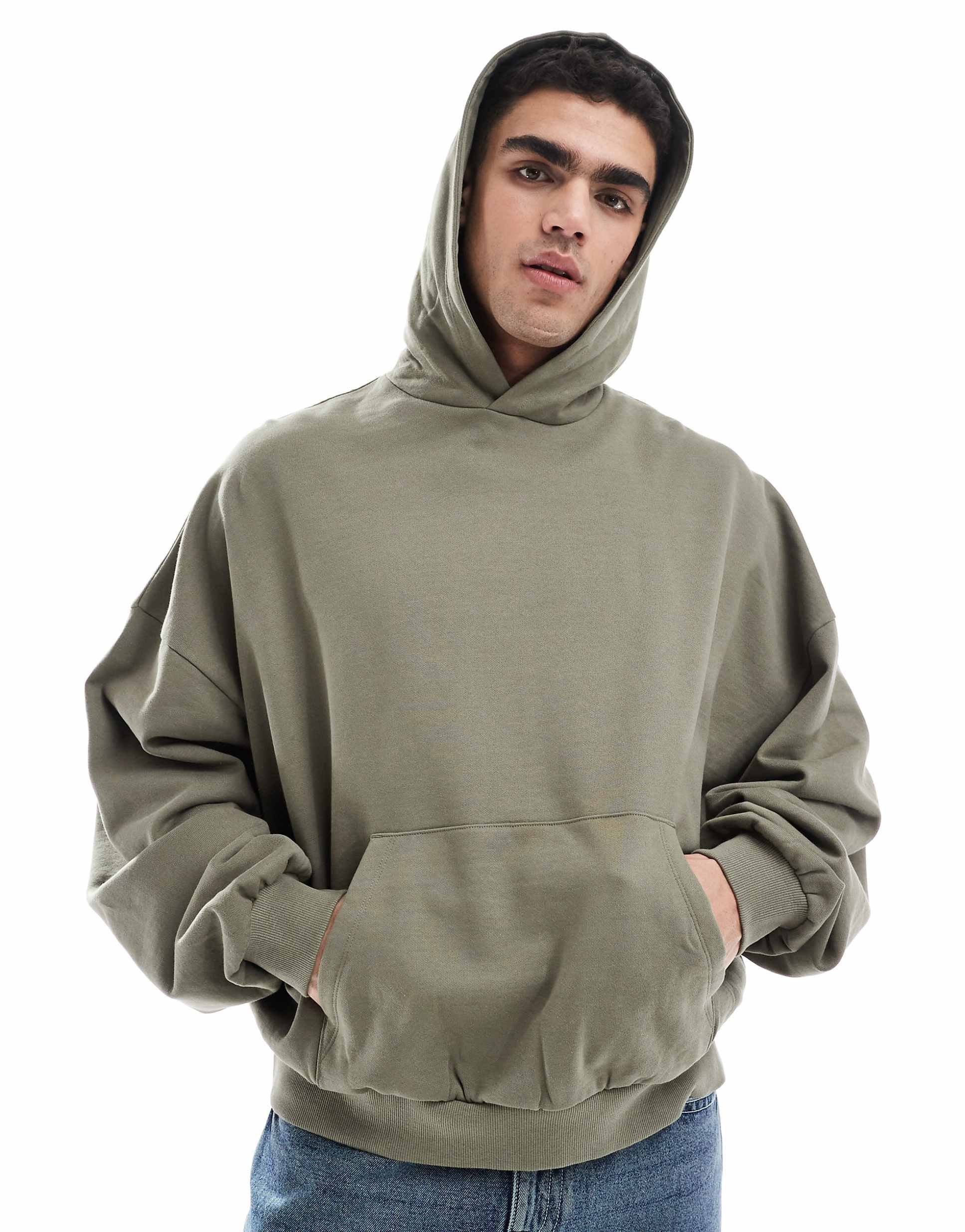DESIGN essential extreme oversized hoodie charcoal