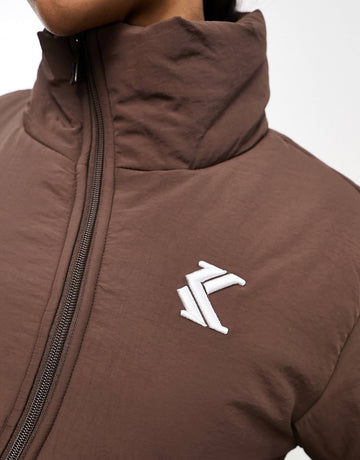 Karl Kani OG puffer jacket brown wavy