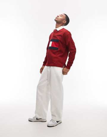 Tommy Hilfiger flag rugby shirt red