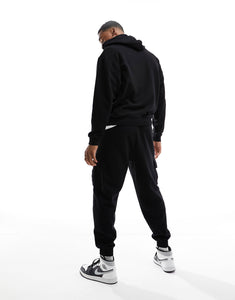DESIGN tracksuit oversized hoodie joggers black