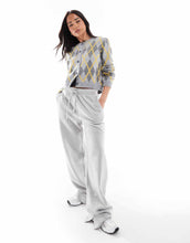 Load image into Gallery viewer, Miss Selfridge crew neck argyle cardigan