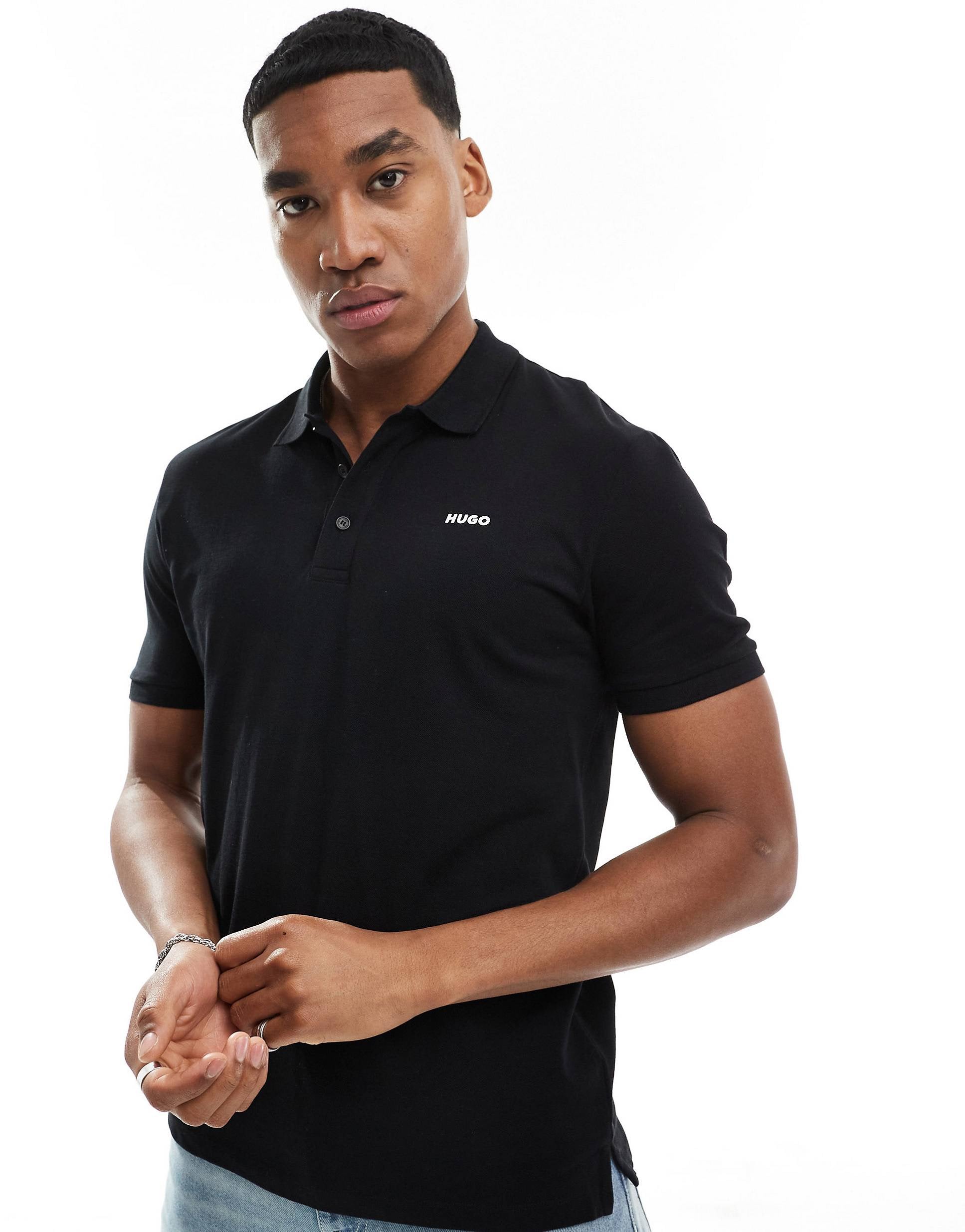 HUGO RED Donos polo shirt black