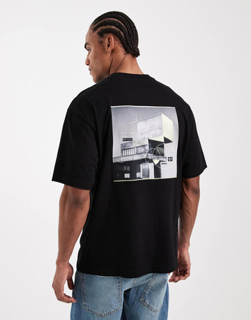 Hugo Boss relaxed fit graphic t-shirt black