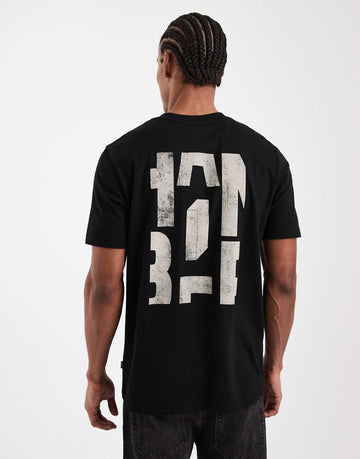 Hugo Boss regular fit back graphic t-shirt black