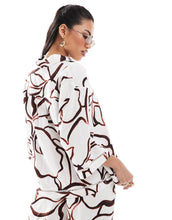 Load image into Gallery viewer, River Island co-ord abstract brown