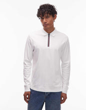 Load image into Gallery viewer, Tommy Hilfiger zip long sleeve polo shirt white