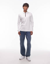 Load image into Gallery viewer, Tommy Hilfiger zip long sleeve polo shirt white
