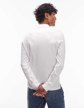 Load image into Gallery viewer, Tommy Hilfiger zip long sleeve polo shirt white