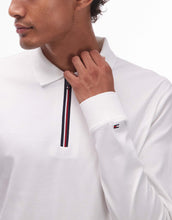 Load image into Gallery viewer, Tommy Hilfiger zip long sleeve polo shirt white