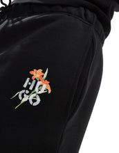 Load image into Gallery viewer, HUGO Red diflowos jersey shorts black floral stencil print