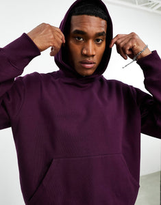 DESIGN oversized hoodie dark purple