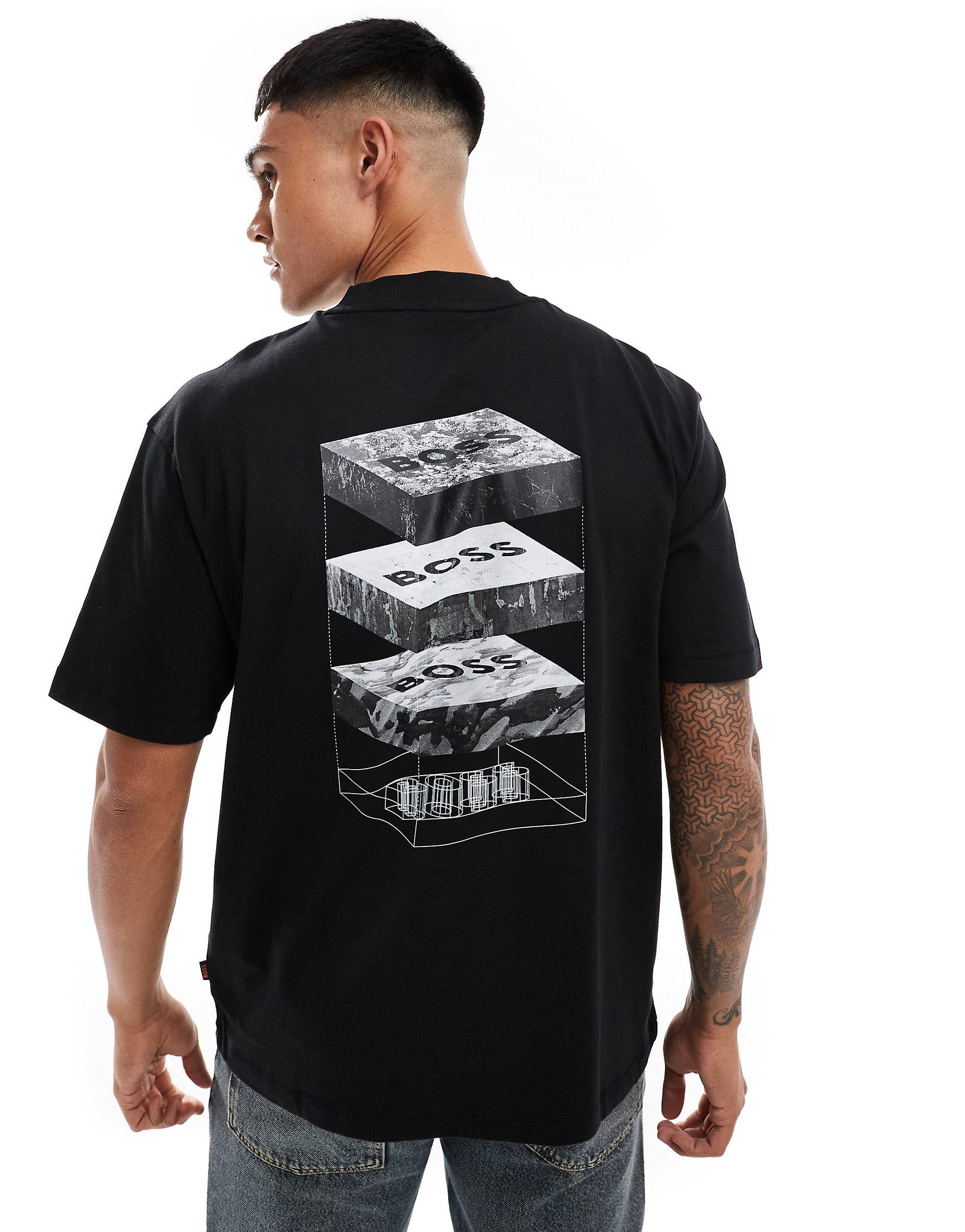 BOSS Orange geological relaxed fit t-shirt black