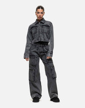 Load image into Gallery viewer, Good For Nothing co-ord jeans &amp; denim jacket black acid wash