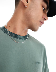 BOSS Orange t-shirt green camo neck rib