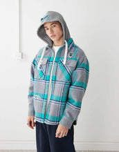 Load image into Gallery viewer, Aape By A Bathing Ape hoodie shacket blue grey check
