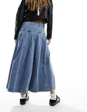 Load image into Gallery viewer, Urban Revivo denim midaxi skirt wash blue