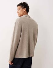 Load image into Gallery viewer, ARKET oversized cardigan zip front beige