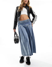 Load image into Gallery viewer, Urban Revivo denim midaxi skirt wash blue