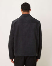 Load image into Gallery viewer, ARKET cord zip up jacket front pocket navy blue