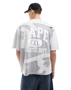 Aape By A Bathing Ape over sized t-shirt with cut grey