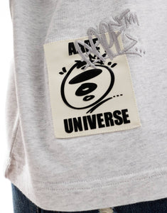 Aape By A Bathing Ape over sized t-shirt with cut grey