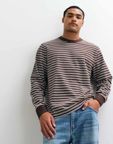 Abercrombie & Fitch long sleeve t-shirt brown stripe.