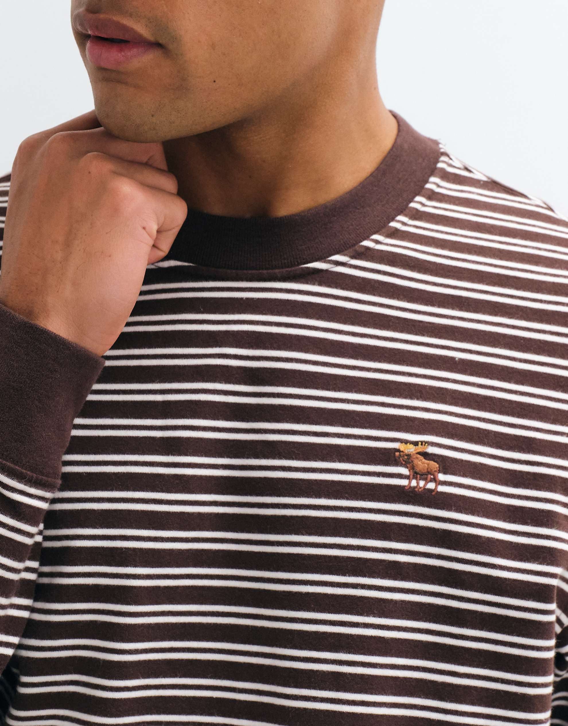 Abercrombie & Fitch long sleeve t-shirt brown stripe.