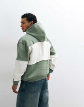 Load image into Gallery viewer, DESIGN oversized panelled hoodie raw edge khaki