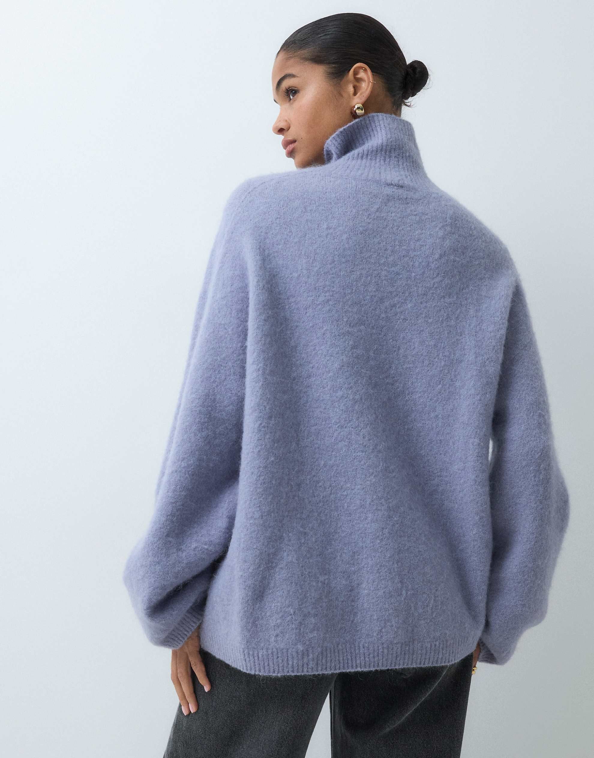 ARKET super soft alpaca wool relaxed jumper lilac