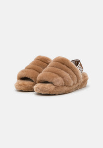 UGG FLUFF YEAH Slide Slippers Brown